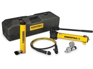 SCR1010TB, 10 Ton, 10.13 in Stroke, Hydraulic Cylinder and Hand Pump Set - Hydraulic Equipment Inc. Enerpac